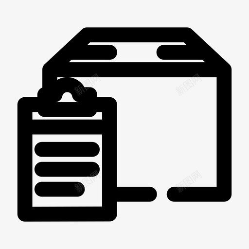 包裹清单支票送货图标svg_新图网 https://ixintu.com 包裹清单 支票 物流4个空格粗体 送货 邮政