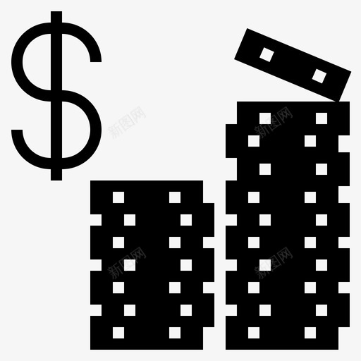 硬币商业利润更多利润图标svg_新图网 https://ixintu.com 商业利润 更多利润 盈利业务 硬币