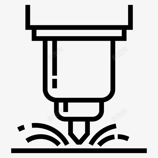 激光激光束激光切割图标svg_新图网 https://ixintu.com 激光 激光切割 激光束 轮廓收集 钣金