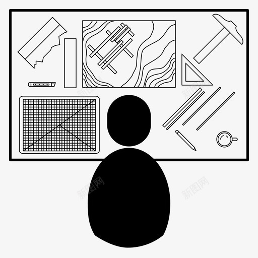模型制作建筑文化图标svg_新图网 https://ixintu.com 工作室 工作室文化 建筑 文化 模型制作