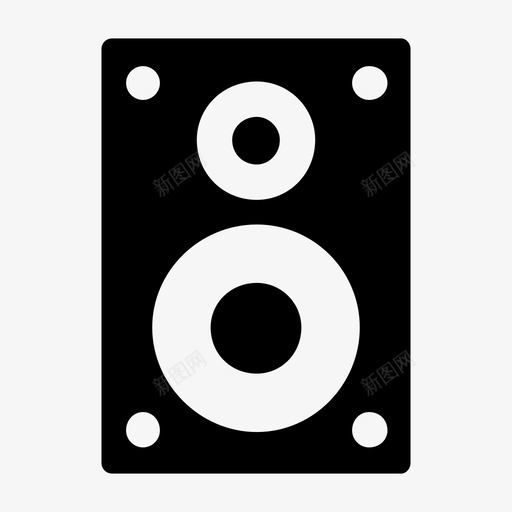 扬声器标志信号图标svg_新图网 https://ixintu.com 信号 扬声器 标志