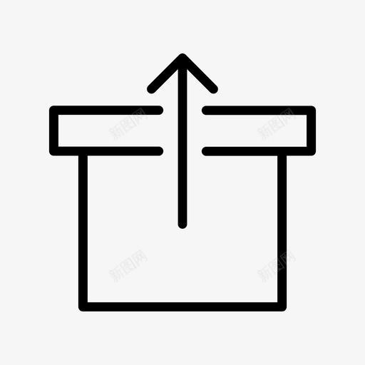 上传箭头向上盒子图标svg_新图网 https://ixintu.com 上传 发件箱 数据上传 电子商务 盒子 箭头向上