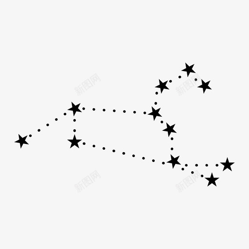 狮子座八月星座图标svg_新图网 https://ixintu.com 八月 太空 星座 星星 春天 狮子座 狮子座项链