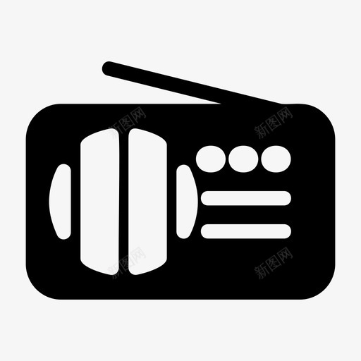 收音机信号声音图标svg_新图网 https://ixintu.com 信号 声音 扬声器 收音机