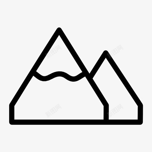山海拔风景图标svg_新图网 https://ixintu.com 山 海拔 自然 雪 风景