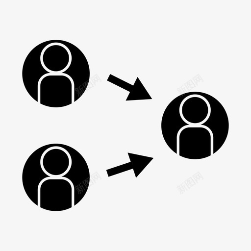 团队合作客户友谊图标svg_新图网 https://ixintu.com 伙伴关系 友谊 团队合作 客户 工作字形 用户