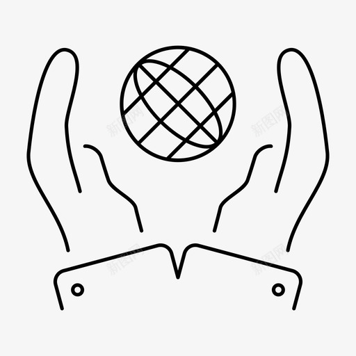 地球护理生态环境图标svg_新图网 https://ixintu.com 地球护理 手 环境 生态
