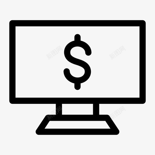 货币报告计算机电子银行图标svg_新图网 https://ixintu.com 电子银行 监控 计算机 货币报告 金融