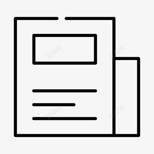 文章信息杂志图标svg_新图网 https://ixintu.com 信息 报纸 文章 杂志 混合1间隙薄 页面
