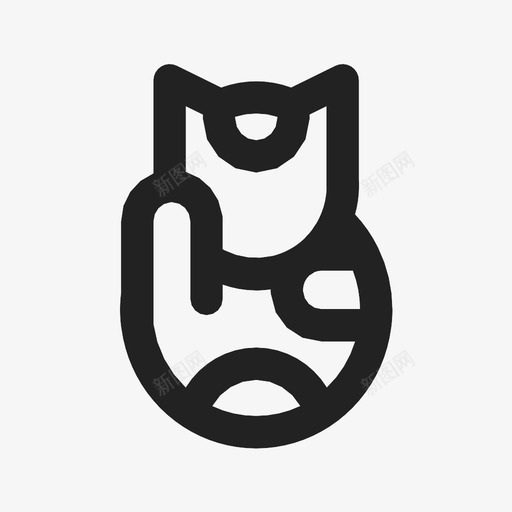 男人没人猫图标svg_新图网 https://ixintu.com 宗教 没人 猫 男人 纪念品 钱