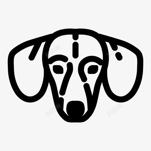 狗动物腊肠图标svg_新图网 https://ixintu.com 动物 宠物 狗 脸 腊肠