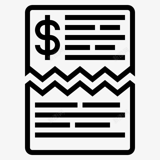 破文件破合同取消合同图标svg_新图网 https://ixintu.com 取消合同 合同丢失 合同取消 破合同 破文件