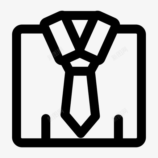 正式衬衫领带制服图标svg_新图网 https://ixintu.com 制服 早上好 正式衬衫 领带