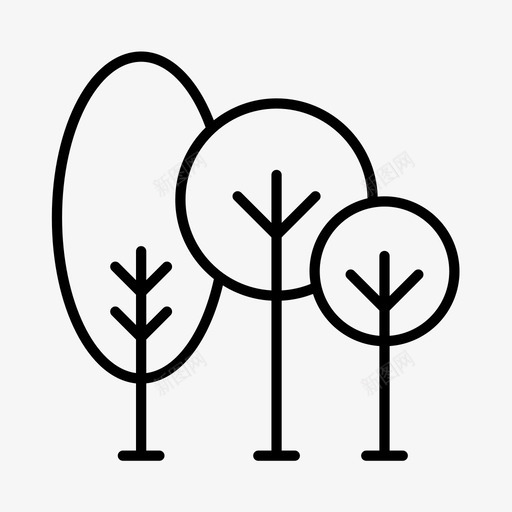 树木户外植物图标svg_新图网 https://ixintu.com 户外植物 树木