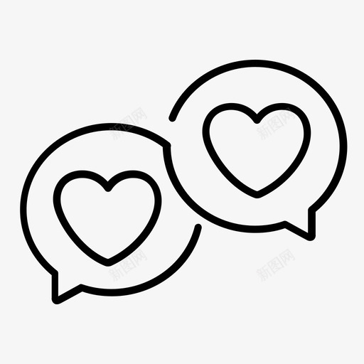 说爱交流情感图标svg_新图网 https://ixintu.com 交流 心灵 情感 说爱