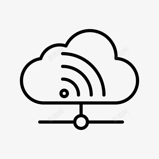 云物联网安全无线图标svg_新图网 https://ixintu.com 云物联网 安全 无线