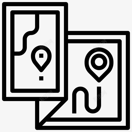 旅游地图露营地理位置图标svg_新图网 https://ixintu.com 地理位置 旅游地图 露营