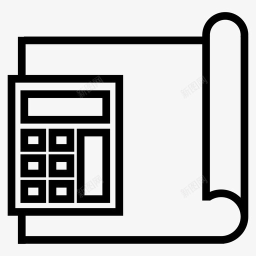 计算蓝图计算器图标svg_新图网 https://ixintu.com 大纲收集 建筑 支出 蓝图 计算 计算器