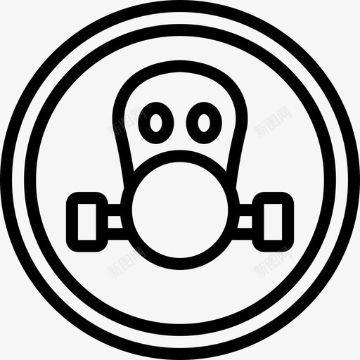防毒面具健康安全图标svg_新图网 https://ixintu.com 健康 健康安全大纲 安全 标志 防毒面具