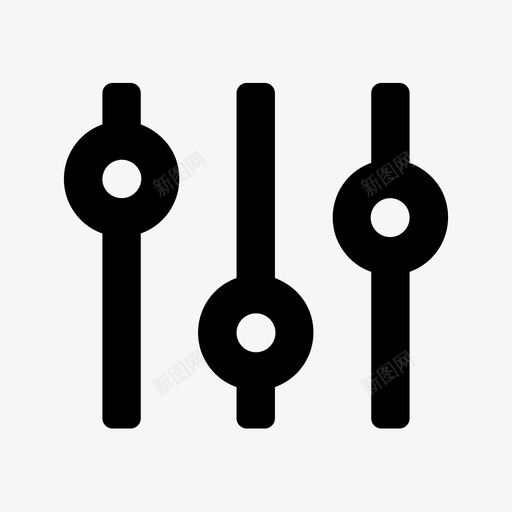 设置均衡器音量控制器图标svg_新图网 https://ixintu.com 均衡器 用户界面 设置 音乐 音量控制器