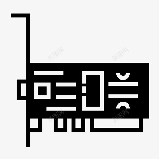 lan卡声卡计算机图标svg_新图网 https://ixintu.com internet lan卡 信息技术字形图标 声卡 硬件 计算机