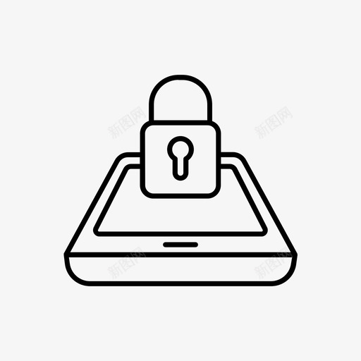 移动锁定移动安全智能手机图标svg_新图网 https://ixintu.com 智能手机 移动安全 移动管理设备 移动锁定