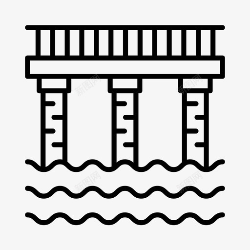 桥梁旅游观光图标svg_新图网 https://ixintu.com 度假 旅游 桥梁 观光