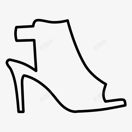 高跟鞋时尚鞋类图标svg_新图网 https://ixintu.com 时尚 鞋 鞋类 高跟鞋 高跟鞋v2