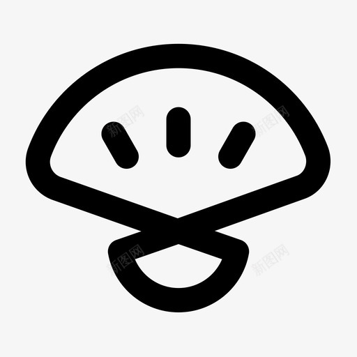 扇子中国文化图标svg_新图网 https://ixintu.com 中国 可爱的游戏图标 扇子 手扇 折叠 文化