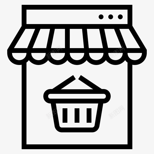 网购网店图标svg_新图网 https://ixintu.com 网店 网购