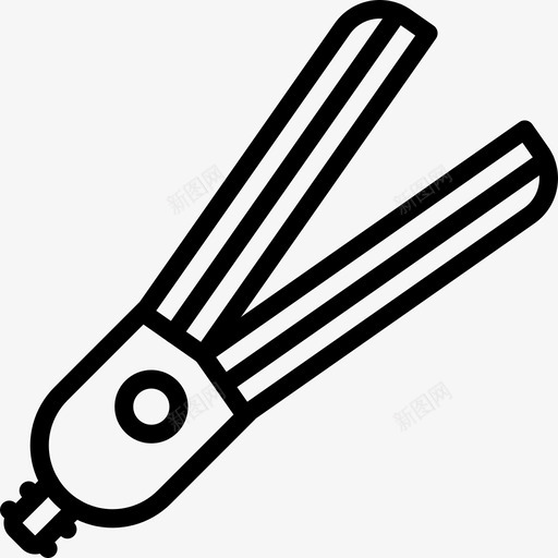 直发器美容化妆品图标svg_新图网 https://ixintu.com 化妆品 直发器 美发产品 美容 美容轮廓