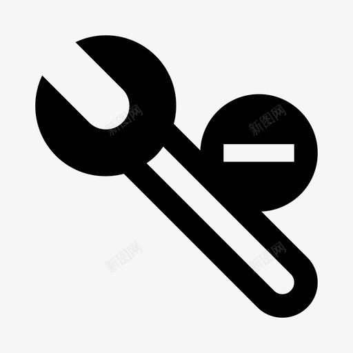 删除选项首选项设置图标svg_新图网 https://ixintu.com 删除选项 工具 扳手 界面2 线 设置 首选项