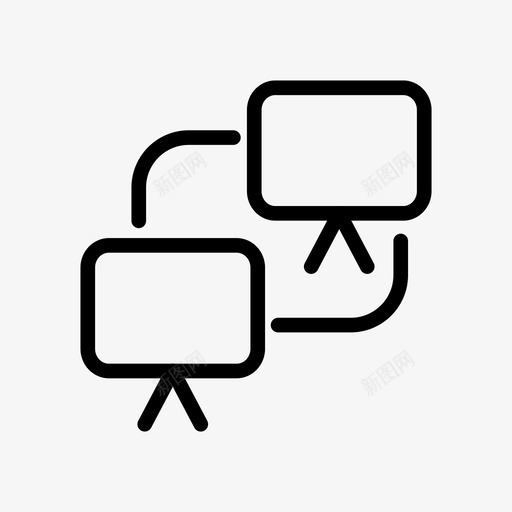 文件传输计算机设备图标svg_新图网 https://ixintu.com 屏幕 文件传输 网络 网络共享线图标 计算机 设备