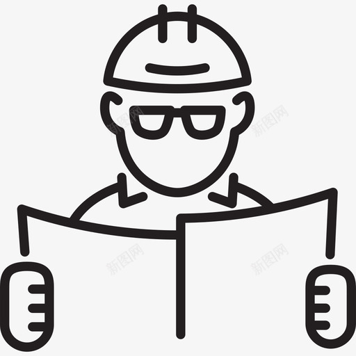 戴着头盔的建筑师人们人们在工作图标svg_新图网 https://ixintu.com 人们 人们在工作 戴着头盔的建筑师