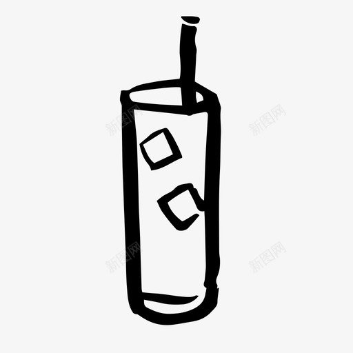 汤姆柯林斯酒高球图标svg_新图网 https://ixintu.com 手绘 汤姆柯林斯 酒 高球