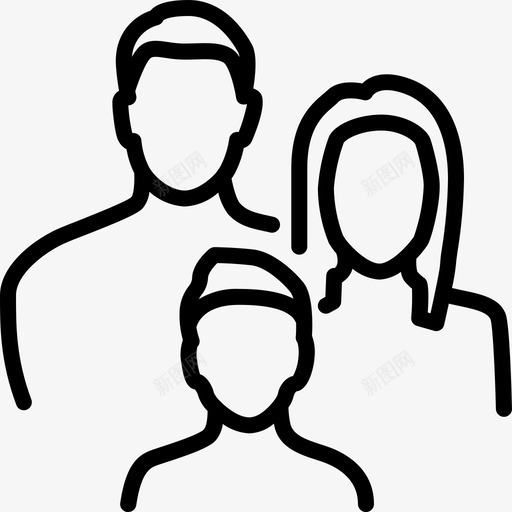 家庭团体父母图标svg_新图网 https://ixintu.com 人员 团体 家庭 父母 用户 社交第2部分