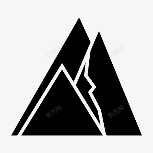 高山地质丘陵图标svg_新图网 https://ixintu.com 丘陵 地质 山地 岩石 高山