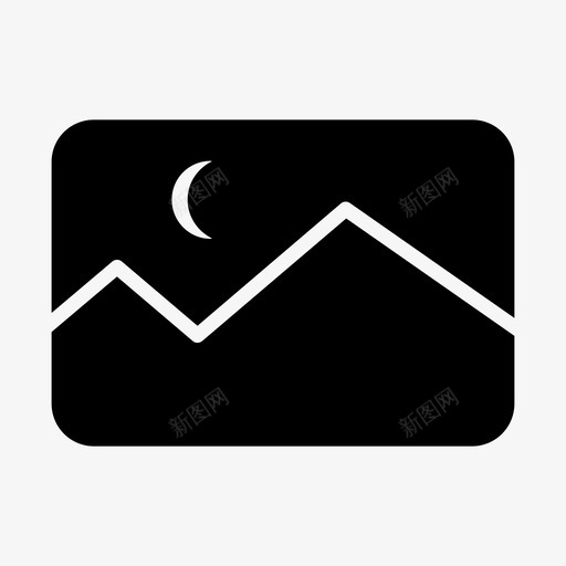 场景模式图像媒体图标svg_新图网 https://ixintu.com 图像 场景模式 夜间模式 媒体 视觉模式