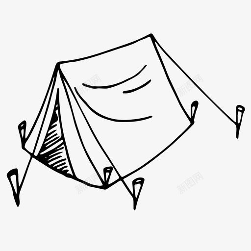 野营帐篷周末活动探险图标svg_新图网 https://ixintu.com 假日 周末活动 户外活动 探险 远足 野营帐篷