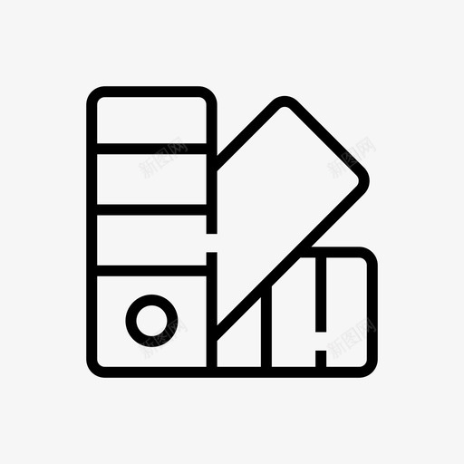 调色板目录多色图标svg_新图网 https://ixintu.com 变体 多色 文具办公材料线图标集 样本 目录 调色板