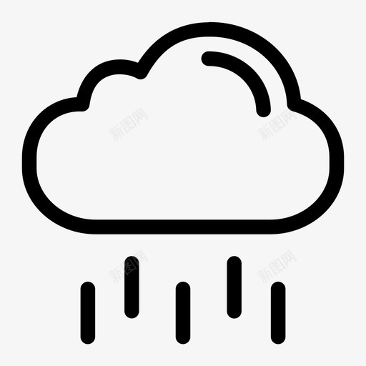 雨云预报下雨图标svg_新图网 https://ixintu.com 下雨 天气 暴风雨 雨云 预报