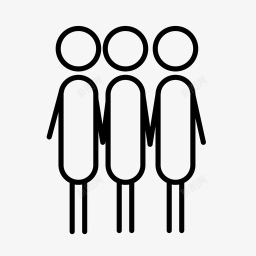 团体社区朋友图标svg_新图网 https://ixintu.com 团体 团队 朋友 社区