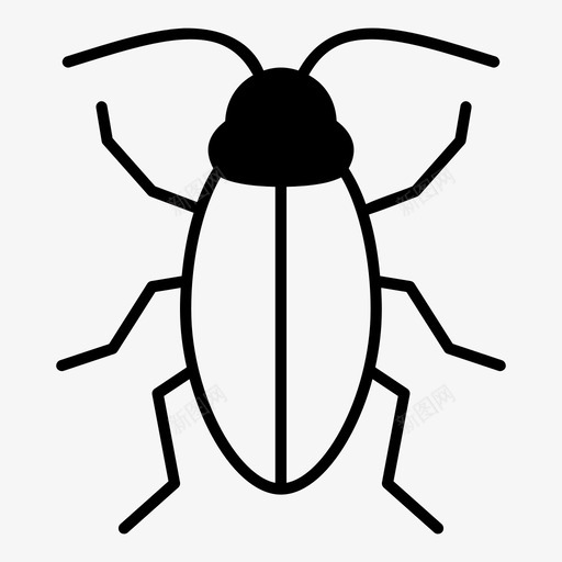 蟑螂小虫昆虫图标svg_新图网 https://ixintu.com 害虫 小虫 昆虫 蟑螂