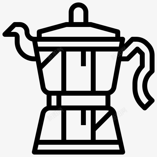 莫卡壶咖啡咖啡壶图标svg_新图网 https://ixintu.com 厨具 咖啡 咖啡壶 热饮 莫卡壶