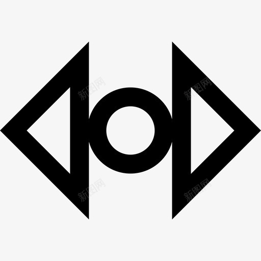 水平滚动移动导航图标svg_新图网 https://ixintu.com 导航 水平滚动 滑动 移动 粗轮廓