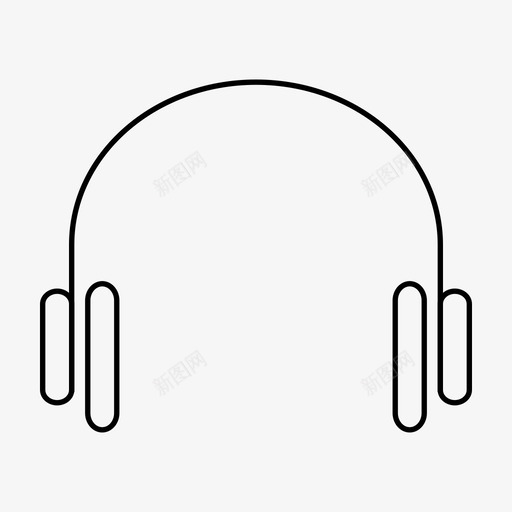 耳机听音乐图标svg_新图网 https://ixintu.com 听 歌曲 耳机 音乐