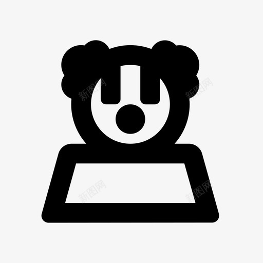小丑马戏团滑稽演员图标svg_新图网 https://ixintu.com 便士 小丑 滑稽演员 角色 马戏团