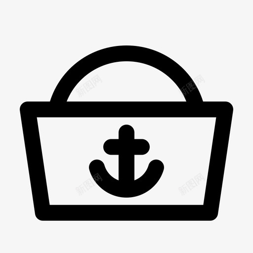 水手帽水手海盗图标svg_新图网 https://ixintu.com 水手 水手帽 海盗 航海