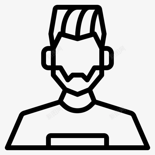 潮人头像男图标svg_新图网 https://ixintu.com 人 头像 潮人 用户 男