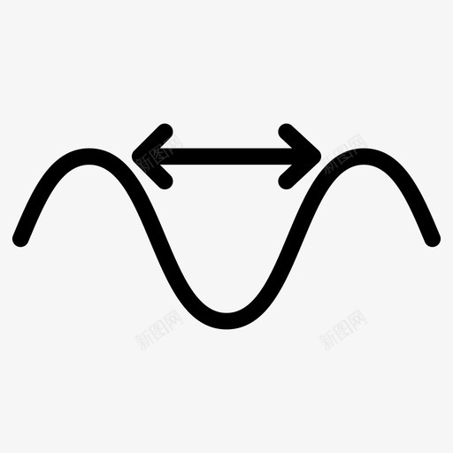 波长频率范围图标svg_新图网 https://ixintu.com 其它 正弦 波长 范围 频率